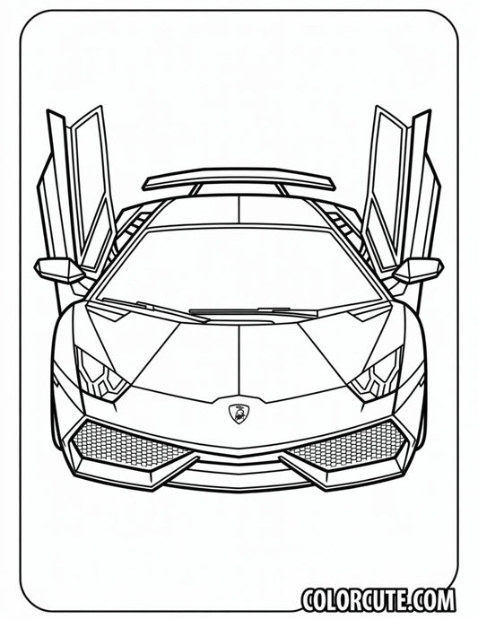 Lamborghini Car Coloring Pages | Free PDF Printables