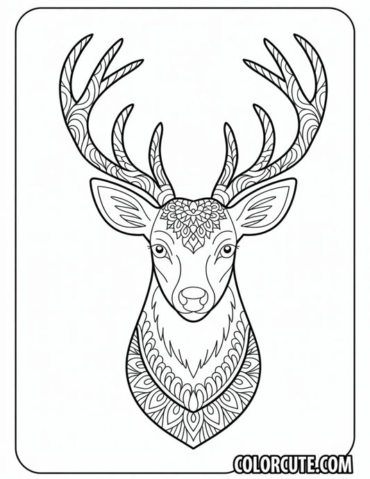 Mandala Deer Coloring Pages - Free PDF Printables