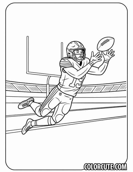 NFL Wide Receiver Coloring Pages | Free PDF Printables