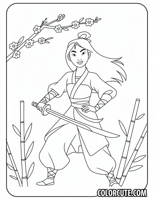 Shang Mulan Coloring Pages | Free PDF Printables