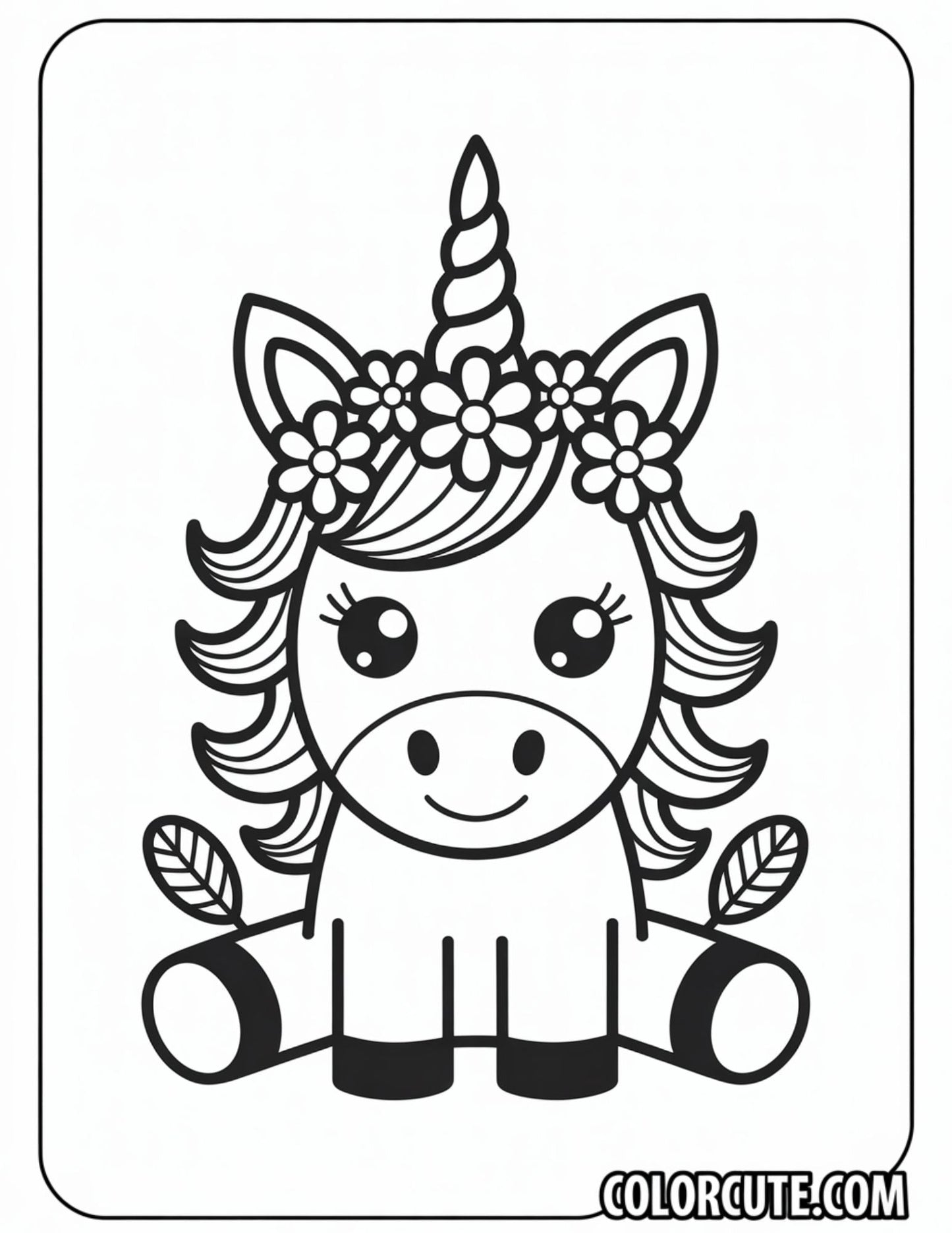 Spring Unicorn Coloring Pages Free PDF Printables