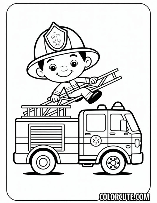 Tayo Fire Truck Coloring Pages | Free PDF Printables