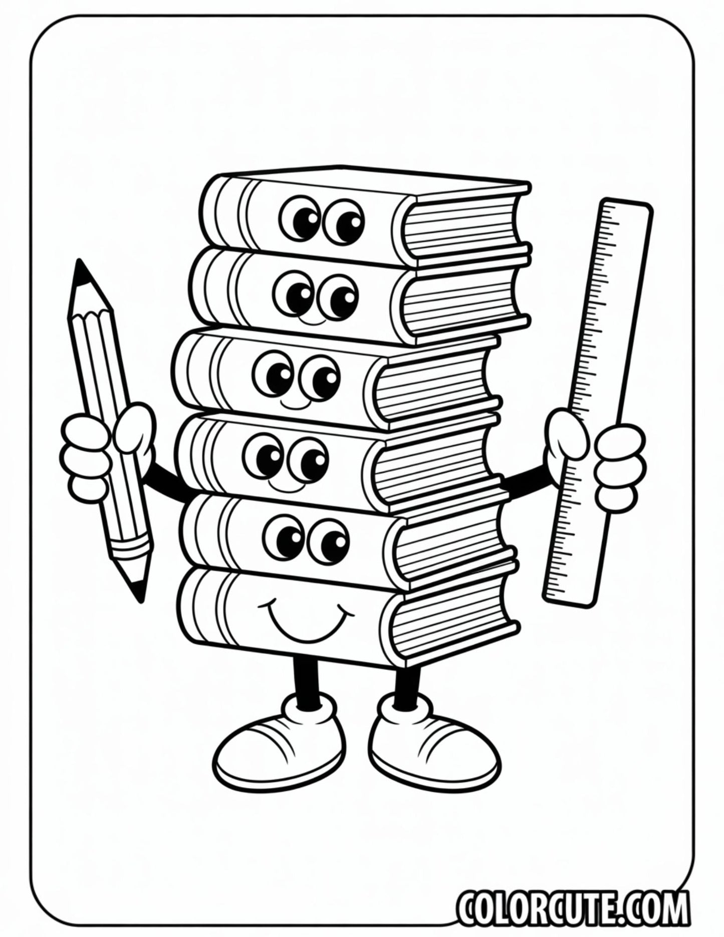 Books Back to School Coloring Pages | Free PDF Printables