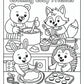 Cooking Cozy Friends Coloring Pages | Free PDF Printables