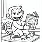 Curious George Monkey Coloring Page Free PDF Printables