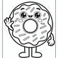 Cute Donut Coloring Pages Free Printable