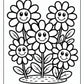 Flower Bold and Easy Coloring Pages | Free PDF Printables