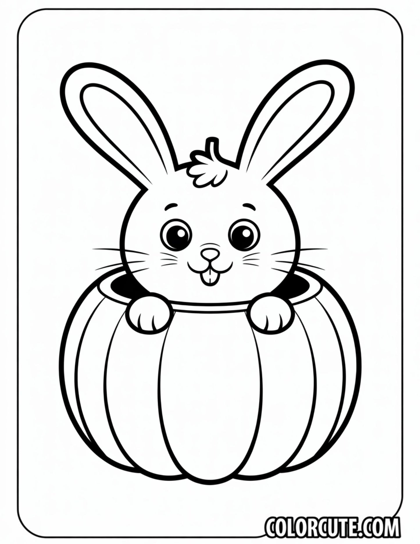 Halloween Bunny Coloring Page | Free PDF Printables