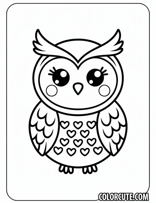 Kawaii Owl Coloring Pages | Free PDF Printables