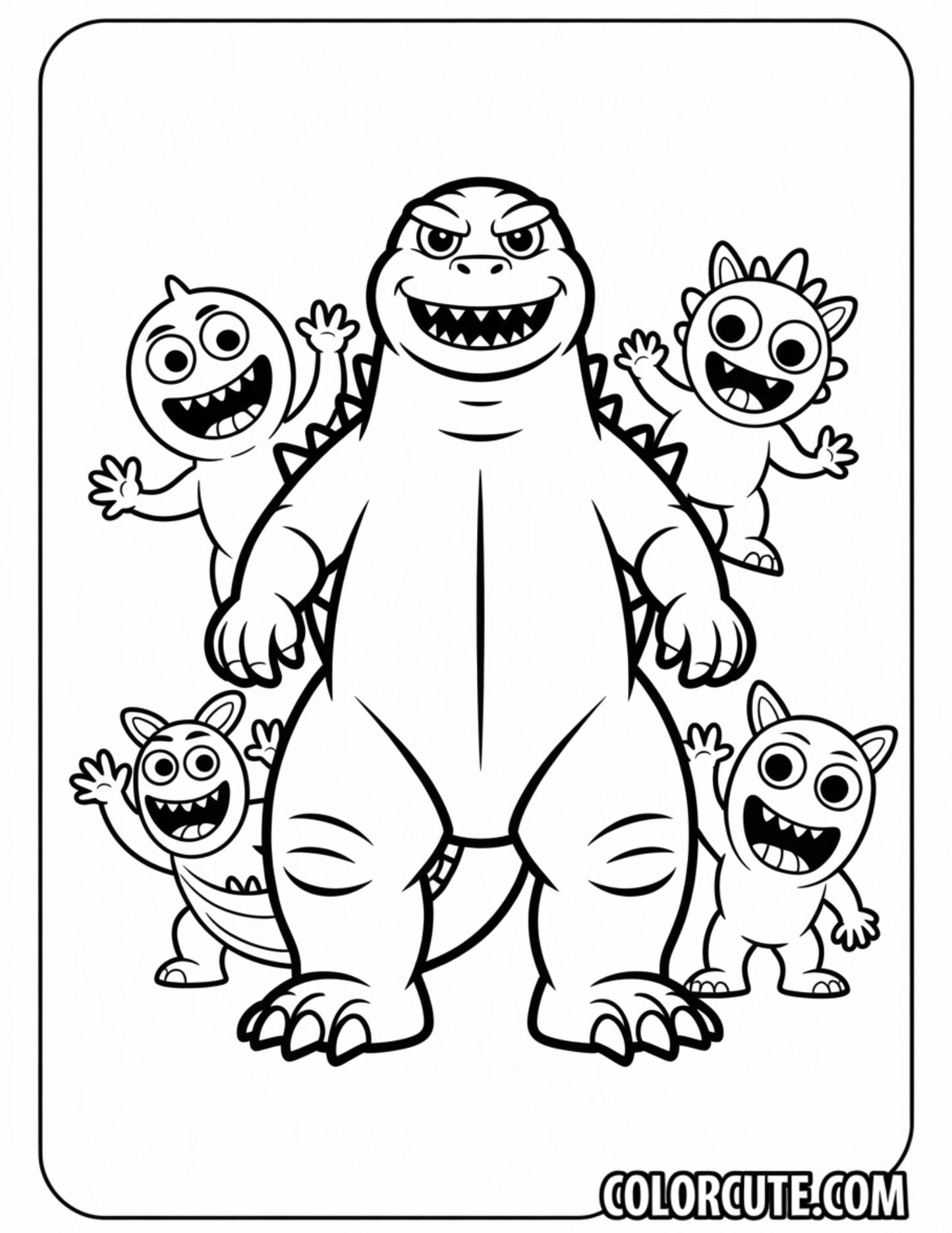 King Ghidorah Godzilla Coloring Pages | Free PDF Printables