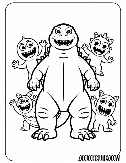 King Ghidorah Godzilla Coloring Pages | Free PDF Printables