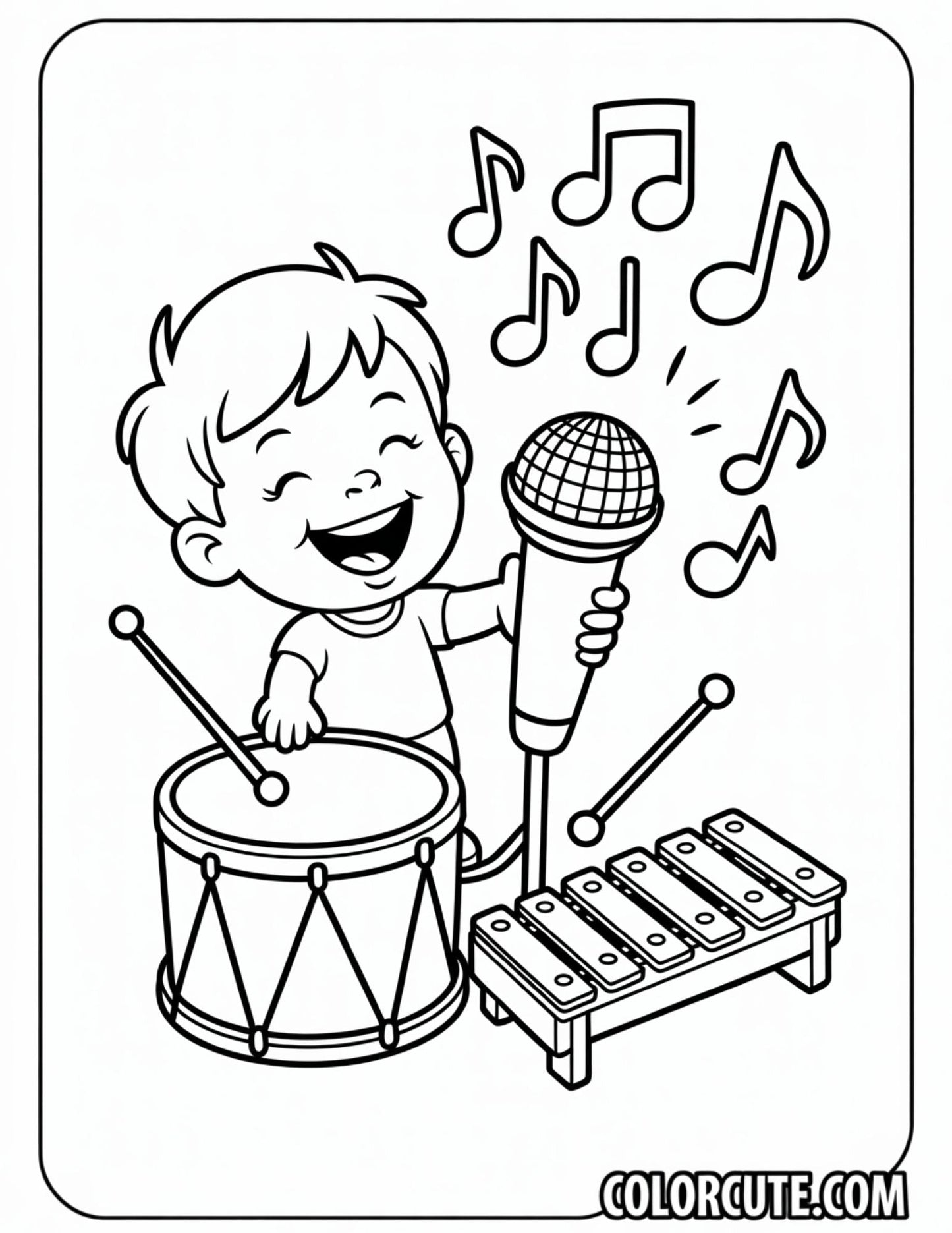Music Preschool Coloring Pages | Free PDF Printables
