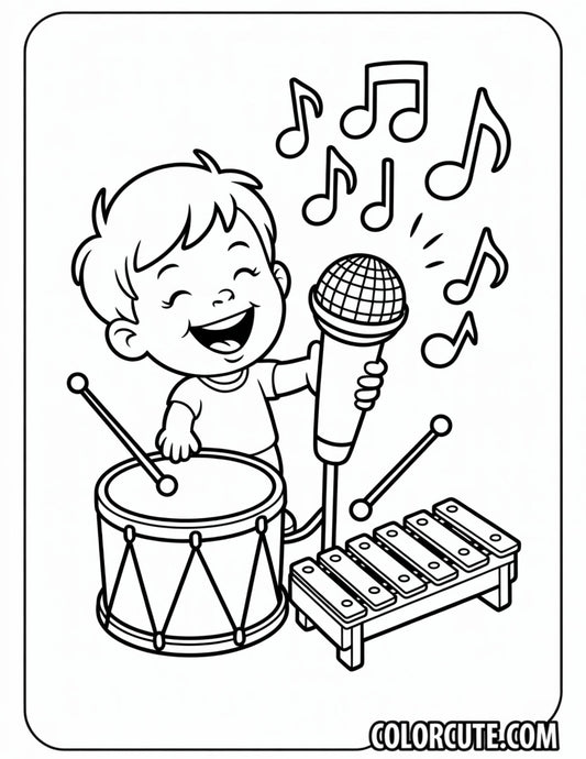 Music Preschool Coloring Pages | Free PDF Printables