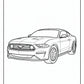 Mustang Car Coloring Page | Free PDF Printables