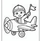Pilot Kid Airplane Coloring Pages | Free PDF Printables