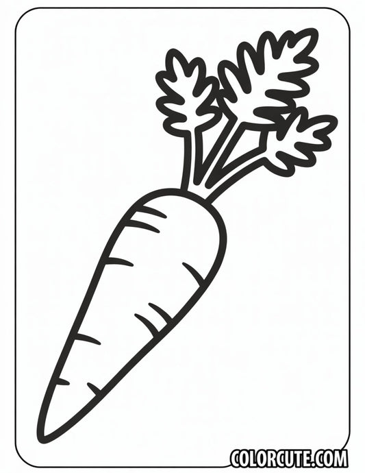 Carrot Coloring Page | Free PDF Printables