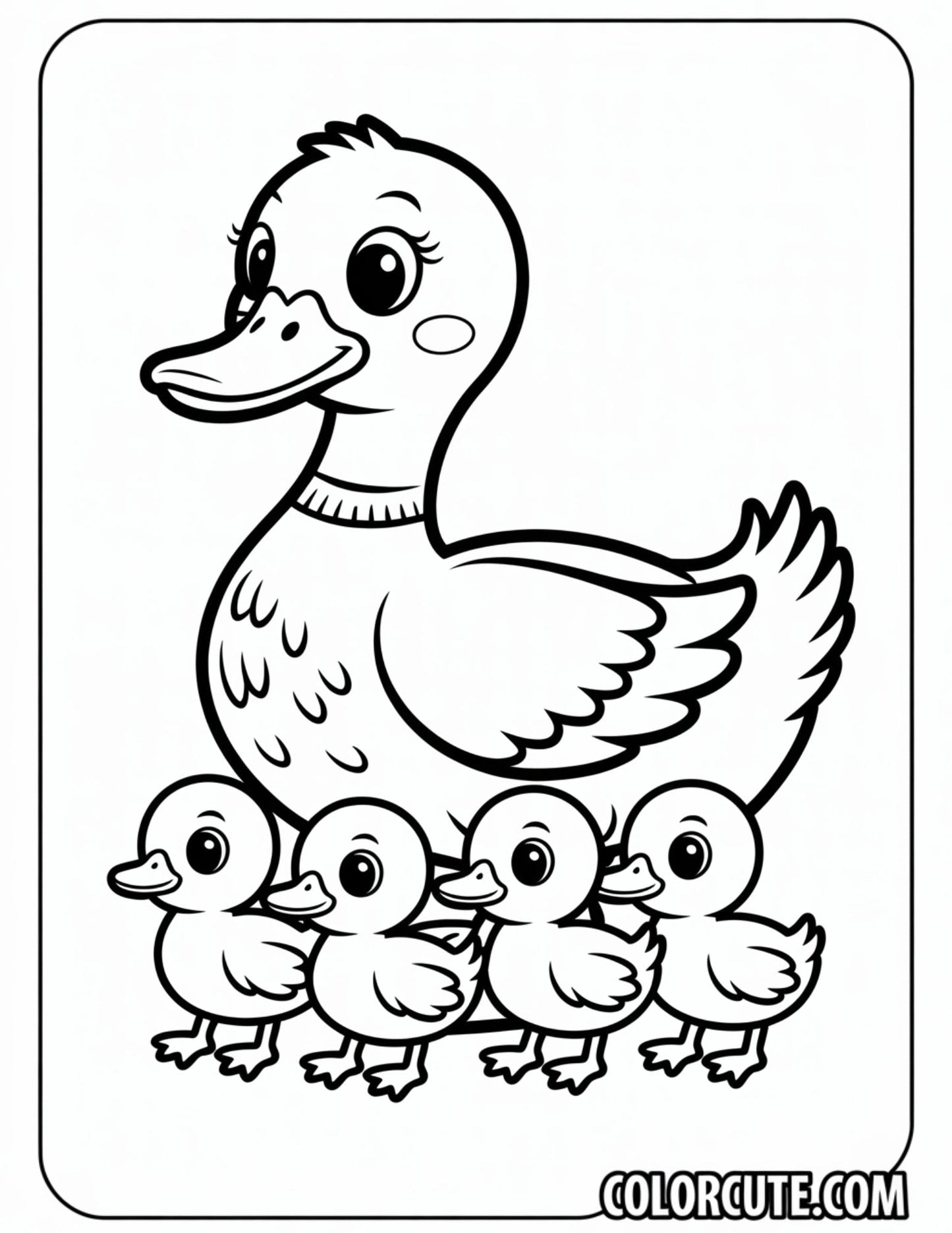 Ducklings Duck Coloring Page | Free PDF Printables