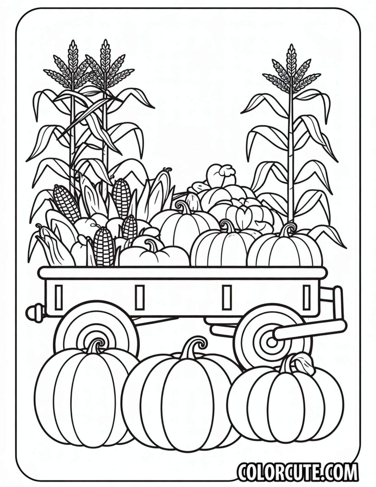 Fall Harvest Coloring Pages | Free PDF Printables