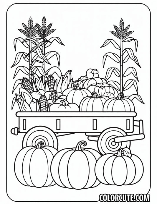 Fall Harvest Coloring Pages | Free PDF Printables