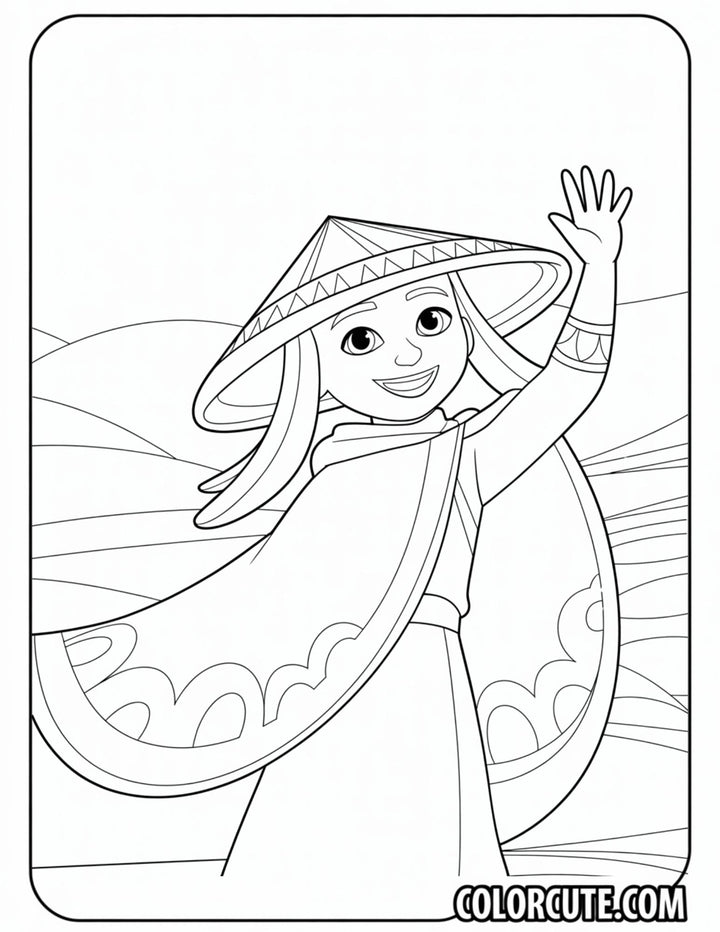 12+ Free Raya Coloring Pages - Disney Princess PDF Printables – Color ...