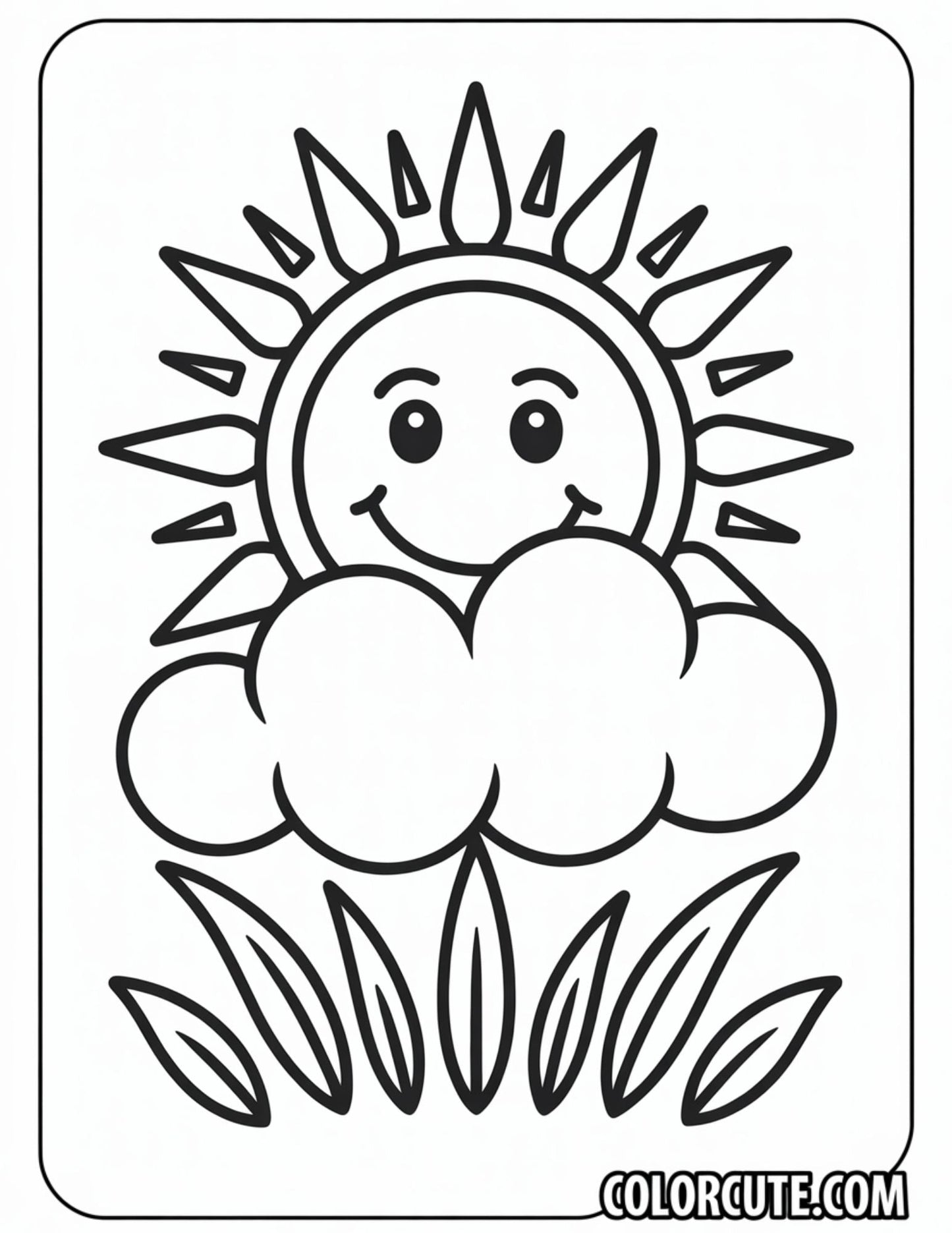 Spring Sunshine Coloring Pages Free PDF Printables
