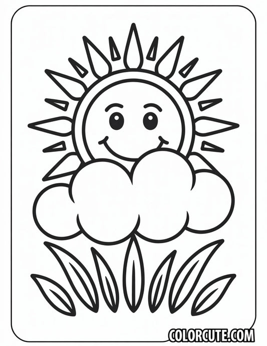 Spring Sunshine Coloring Pages Free PDF Printables