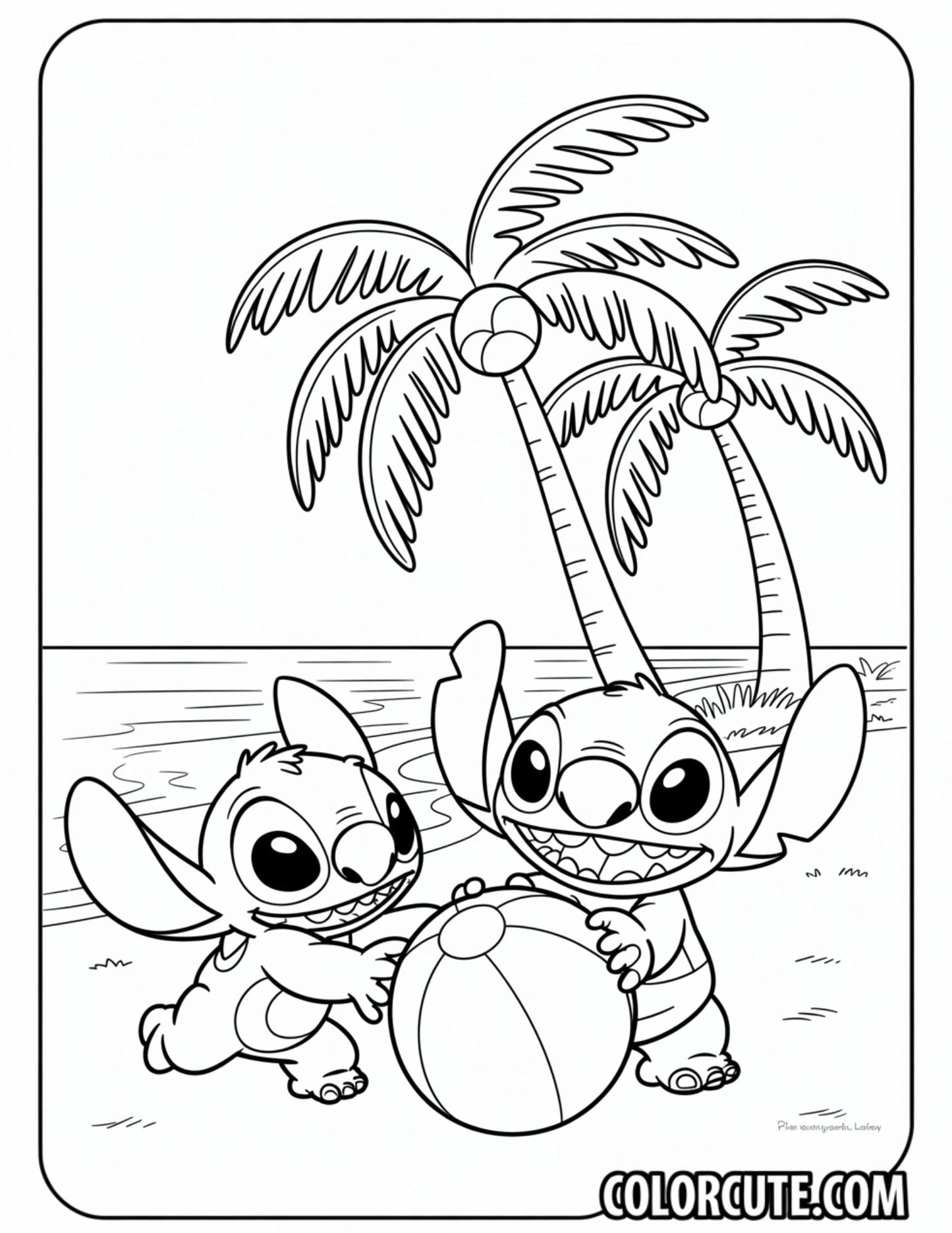Summer Stitch Coloring Pages | Free PDF Printables