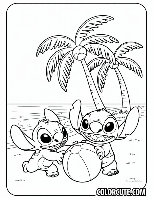 Summer Stitch Coloring Pages | Free PDF Printables