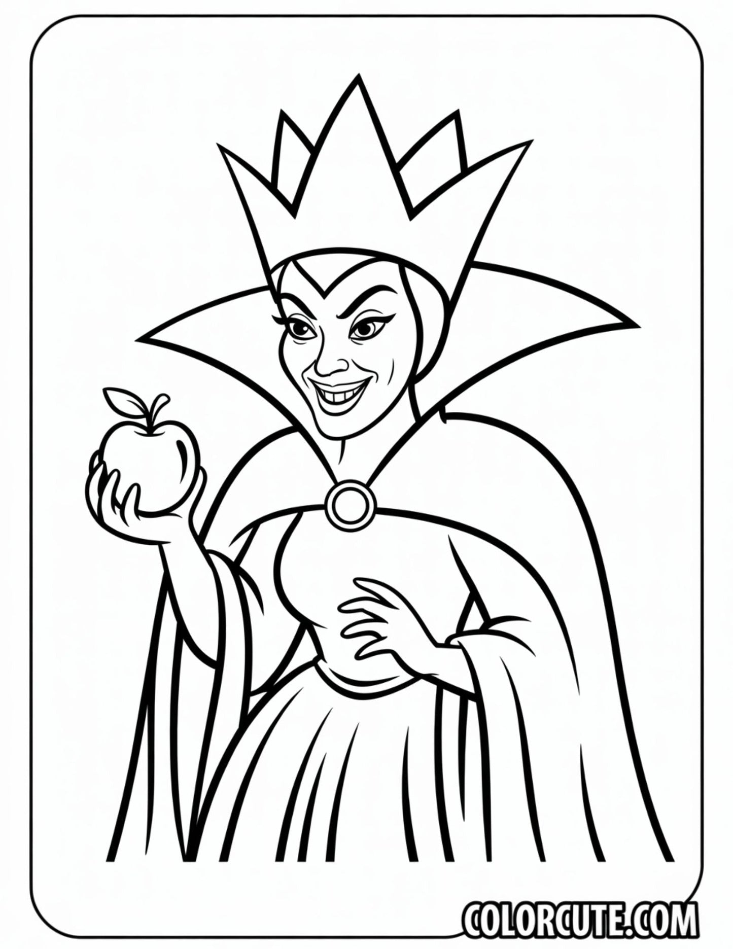 Wicked Snow White Coloring Page | Free PDF Printables