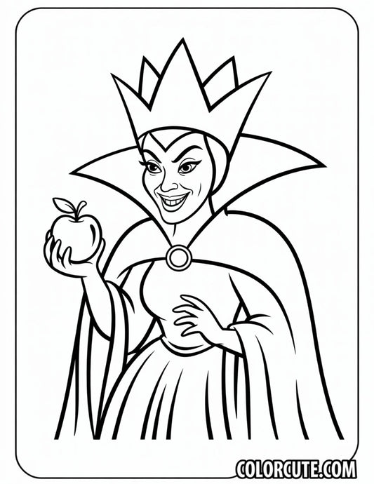 Wicked Snow White Coloring Page | Free PDF Printables