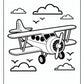 Biplane Airplane Coloring Pages | Free PDF Printables