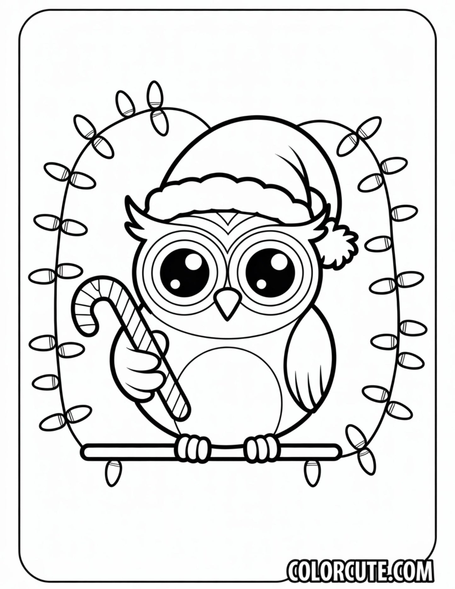 Cute Christmas Owl Coloring Pages | Free PDF Printables
