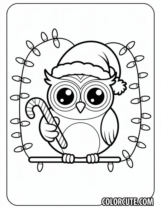 Cute Christmas Owl Coloring Pages | Free PDF Printables
