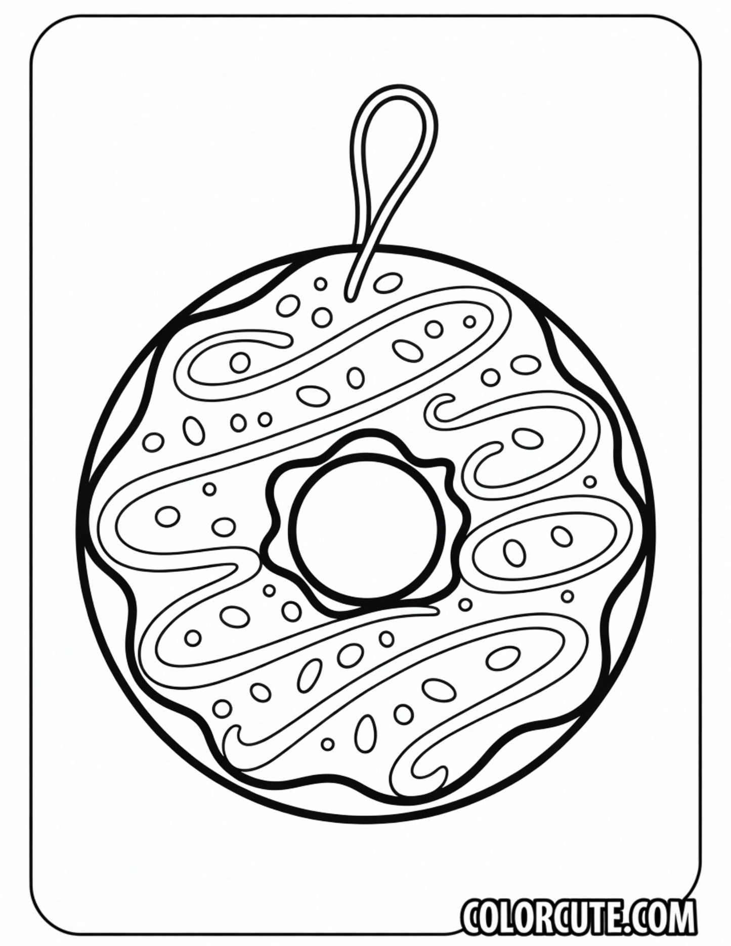 Detailed Donut Coloring Pages Free Printable