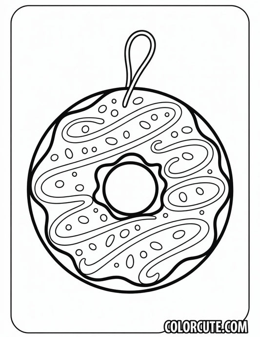 Detailed Donut Coloring Pages Free Printable