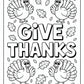 Give Thanks Thanksgiving Coloring Pages | Free PDF Printables