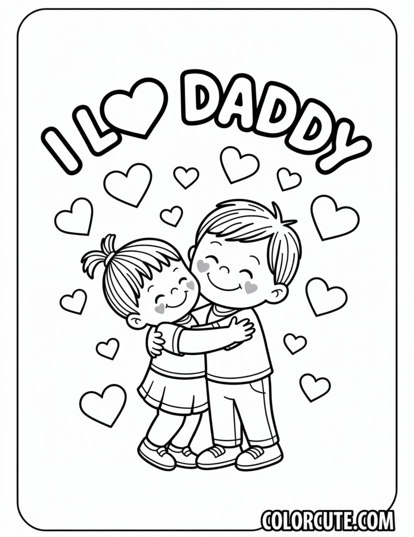 I Love Daddy Coloring Pages | Free PDF Printables