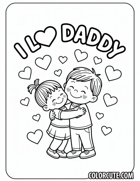I Love Daddy Coloring Pages | Free PDF Printables