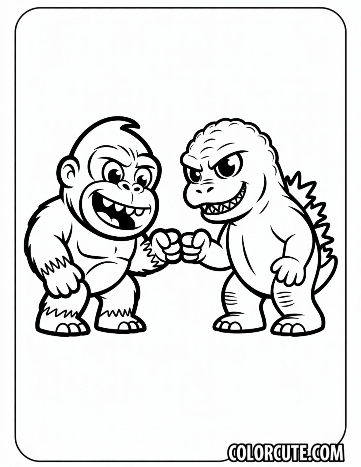 King Kong Godzilla Coloring Pages | Free PDF Printables