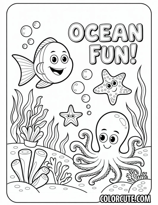 Ocean Preschool Coloring Pages | Free PDF Printables