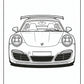 Porsche Car Coloring Page | Free PDF Printables
