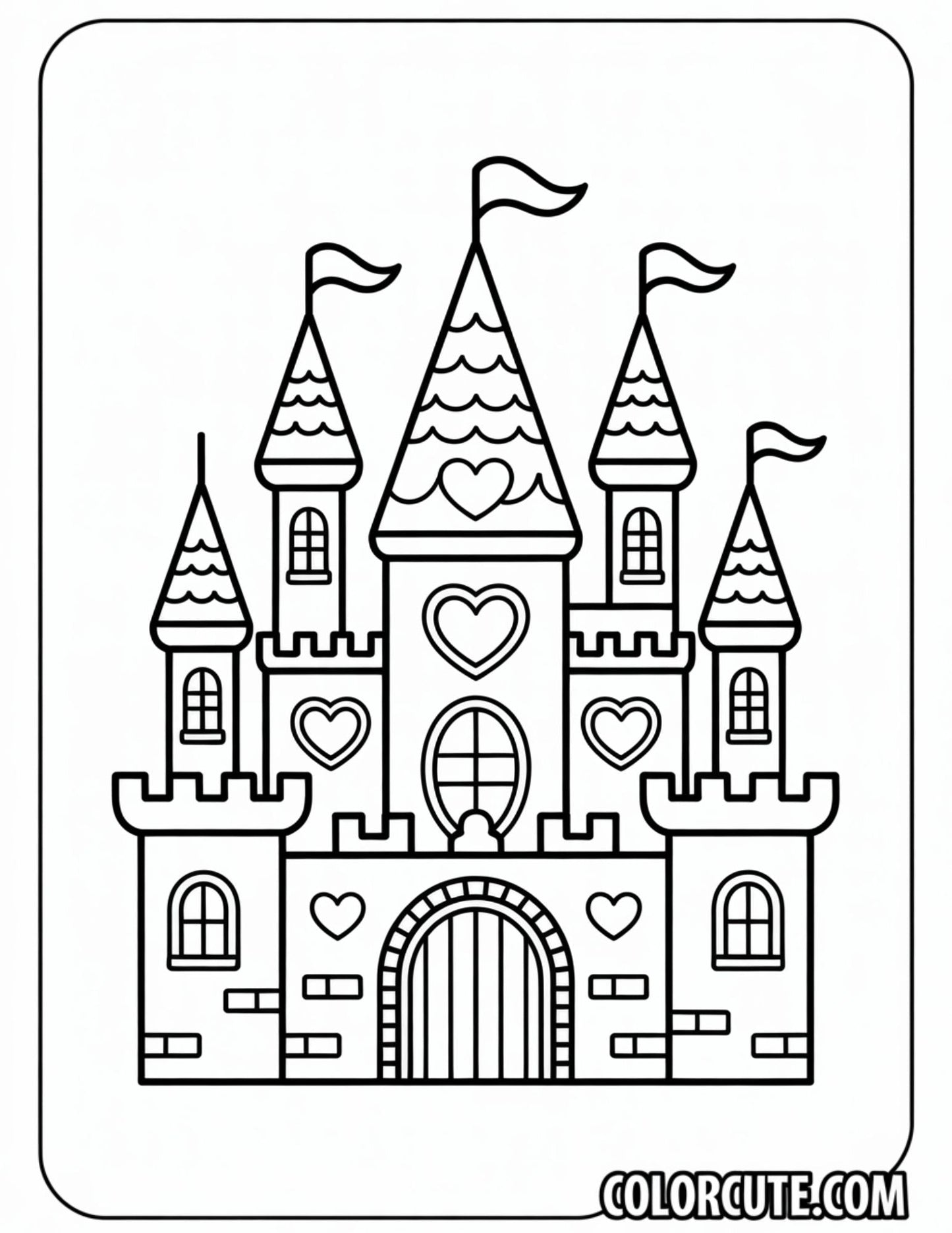 Princess Disney Castle Coloring Page | Free PDF Printables