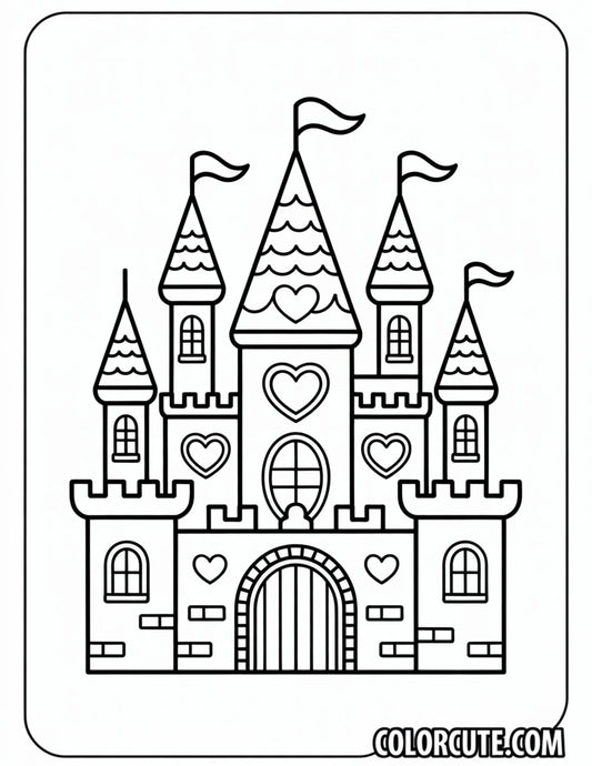 Princess Disney Castle Coloring Page | Free PDF Printables
