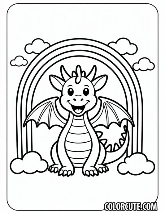 Rainbow Dragon Coloring Pages | Free PDF Printables