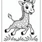 Running Giraffe Coloring Pages | Free PDF Printables