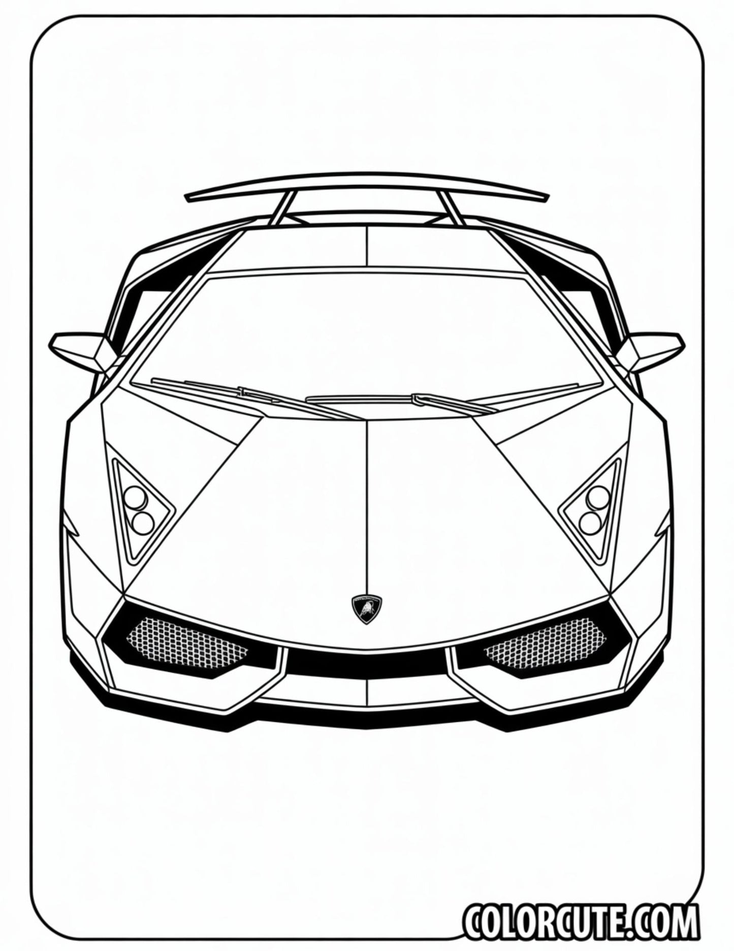 STO Lamborghini Coloring Pages - Free PDF Printables