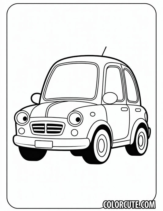 Simple Car Coloring Pages | Free PDF Printables
