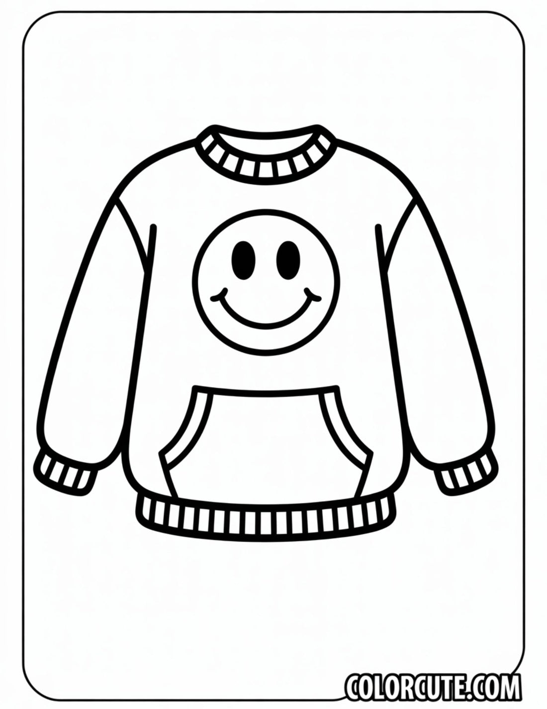 Sweatshirt Coloring Pages | Free PDF Printables – Color Cute - Free ...