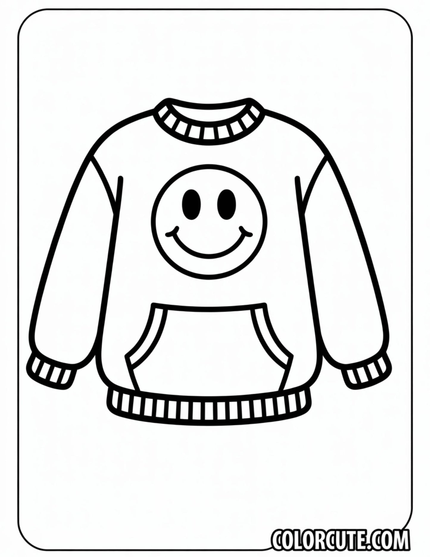Sweatshirt Coloring Pages | Free PDF Printables