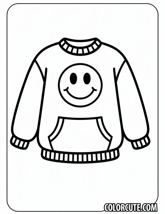 Sweatshirt Coloring Pages | Free PDF Printables